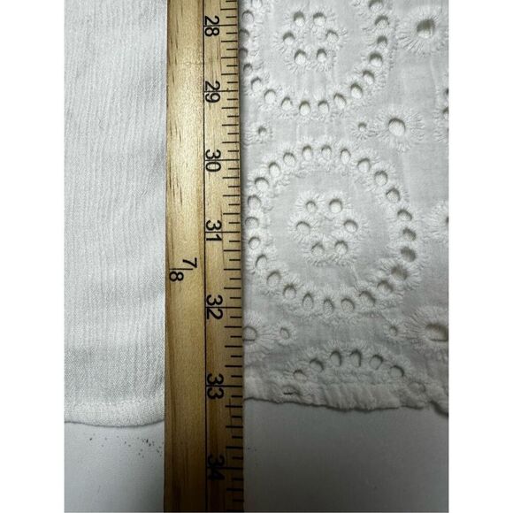 Kona Sol Swim Cover Up Tunic Eyelet Trim White Size L - Picture 7 of 8